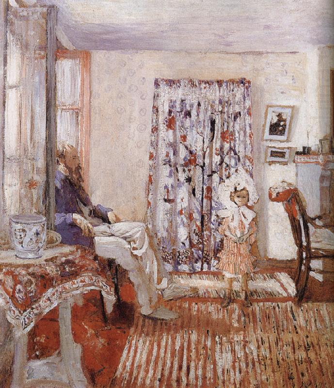 The LuSaiEr sitting by the window, Edouard Vuillard